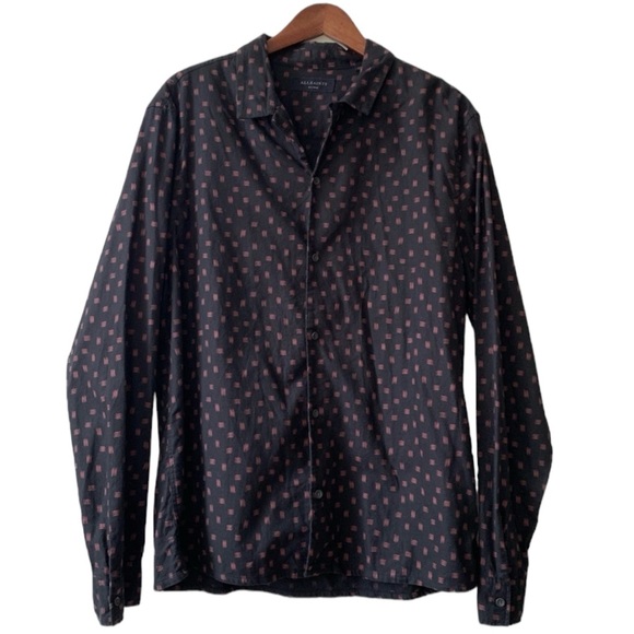 All Saints Kiefer Regular Fit Button-down LS Shirt Size L - Picture 7 of 11